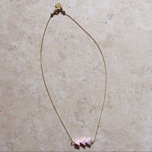 Pink triangle necklace